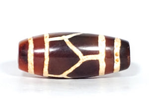 Antique Tortoise Shell Motif Carnelian Dzi (CZ003)